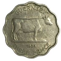 Гернси 3 пенса, 1956