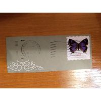 2021 США самоклейка на вырезке бабочка фауна выпускалась одиночкой (1-8)