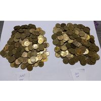 Монеты СССР 500 штук. Номинал 1 и 2 копейки. После 1961 года