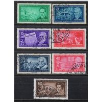 Германия ГДР 1955 Лидеры немецкого рабочего движения Карл Либнехт Август Бебель Франц Меринг Эрнст Тельман Клара Цеткин Вильгельм Либнехт Роза Люксембург Полная #473-8.