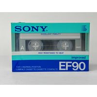 Кассета SONY EF 90 Япония. Новая, запечатаная.