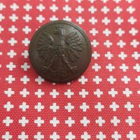 Пуговица мундирная, с орлом / Польша/, клеймо:  "Брон.грабски", оригинальная и нечастая, в сохране.