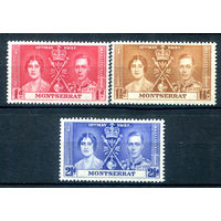 Британские колонии - Монтсеррат - 1937г. - коронация короля Георга VI и королевы Елизаветы - 3 марки - полная серия, MNH [Mi 90-92]. #2-Bc-52-A-1