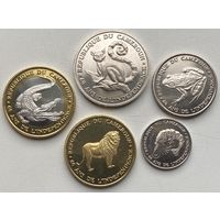 Камерун 50, 100, 250, 500, 1000 франков 2020 г. 60 лет Независимости. Набор 5 монет