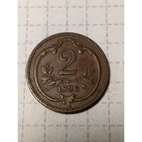 2 геллера Австрия 1896 год