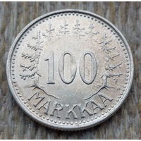 Финляндия 100 марок 1956 года, UNC. Серебро! Предложи свою цену или обмен!