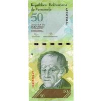 Венесуэла, 50 боливаров, 2015 г., UNC