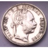 РАСПРОДАЖА!!! - АВСТРИЯ 1 флорин 1879 год "ФРАНЦ ИОСИФ I" (серебро)