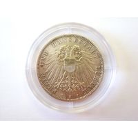 3 марки. Любек. 1909. Оригинал.