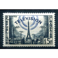Франция - 1955г. - Эйфелева башня, телевидение - 1 марка - полная серия, MH [Mi 1047]. #2-Fr-37-A-2