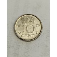 Нидерланды 10 центов 1973