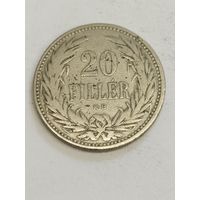 Венгрия 20 филлер 1893
