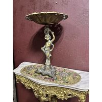 Огромная старинная, бронзовая конфетница, Европа, много лотов с рубля