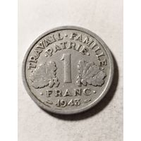 Франция 1 франк 1943