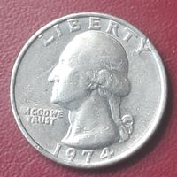 25 центов ( квотер) 1974 Р США