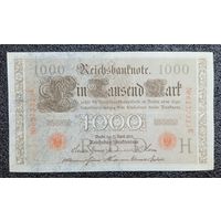 1000 марок Германия 1910 г. литера Е (красная печать)