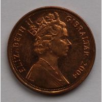 Гибралтар 1 пенни "300 лет захвату Гибралтара" 2004 год, XF