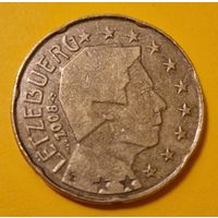 Люксембург 20 евроцентов 2008 стандартная монета из оборота