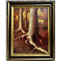 Казаков Б.И "День угасает". 1995г. Оргалит, масло. Размер 81х61,5 см.