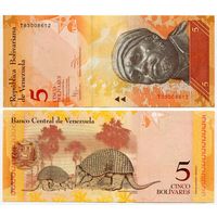 Венесуэла. 5 боливаров (образца 2014 года, P89f, UNC)