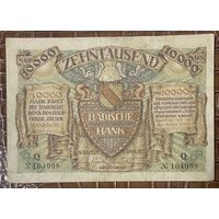 Банкнота 100000 марок 1923 год. Мангейм Баденский банк. Веймарская республика.