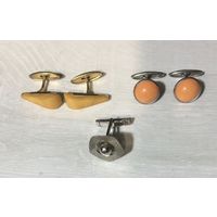 Запонки винтаж СССР янтарь и не только Цена на фото от 7 руб Уточняйте наличие до выкупа лота!!!