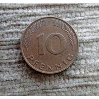Werty71 Германия ФРГ 10 пфеннигов 1977 F