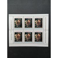 Польша 1977 Малый лист с 6 марками "Международная филателистическая выставка "AMPHILEX 77" в Амстердаме" (чистый**) Mi.2508 каталог 5.00 евро