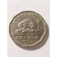 Канада 5 центов 1962