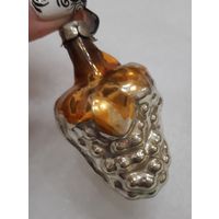 Игрушка ёлочная Гроздь Винограда, стекло. СССР