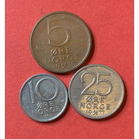 Норвегия, 3 монеты