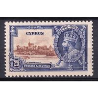 79.BrK. Великобритания. Колонии. Кипр. Серебряный юбилей. Георг V. 1935 г. 2 1/2Pia. Mi.#131.