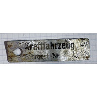 Бирка с ключей водителя Opel Kapitan Glаser Вермахт