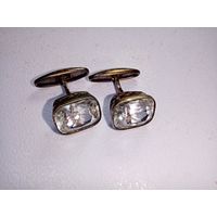 С рубля без мц. запонки крупные, сЗвезда875пр. 9СРС  длина 2.5см. вставки 1.7х.1.5см.