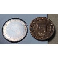 2 евроцента. Эстония, Мальта