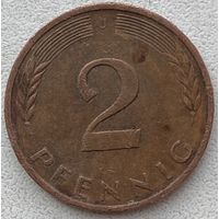 Германия 2 пфеннига 1980 г. J