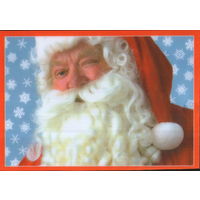 Подписанная стерео-открытка Нидерланды 2007 "С Рождеством! Санта-Клаус подмигивает"