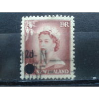 Новая Зеландия,1958. Стандарт. Королева Елизавета II, надпечатка