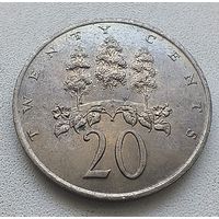 Ямайка 20 центов, 1969 6-9-20