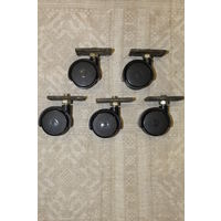 Прочные мебельные колесики массивные новые 5 штук