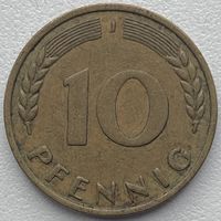 Германия 10 пфеннигов 1950 г. J