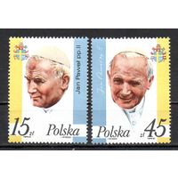 Визит папы Иоанна Павла II в Польшу Польша  1987 год серия из 2-х марок