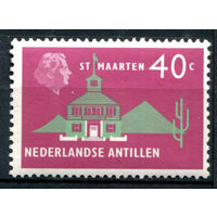 Нидерландские Антильские острова - 1958/59г. - ландшафты, архитектура, 40 с - 1 марка - MLH [Mi 80]. #3-WB-93-A-1