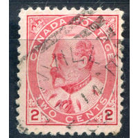 Британские колонии - Канада - 1903/12г. - король Эдуард VII, 2 с - 1 марка - гашёная [Mi 78]. #3-WB-80-A-1