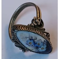 Красивое кольцо. Финифть. Все лоты с 1 рубля!