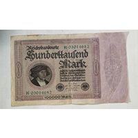 1923 год Германия 100 000 марок