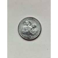 25 центов США. Договор на борту Мейфлауэра.