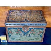 Редкость. Дореволюционная жестяная коробка для конфет