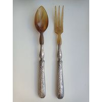 Набор для перемешивания салата Франция серебро