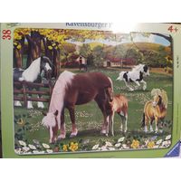 Паззлы Равенсбургер в рамке для самых маленьких одним лотом 5 ЕДИНИЦ,+3,4